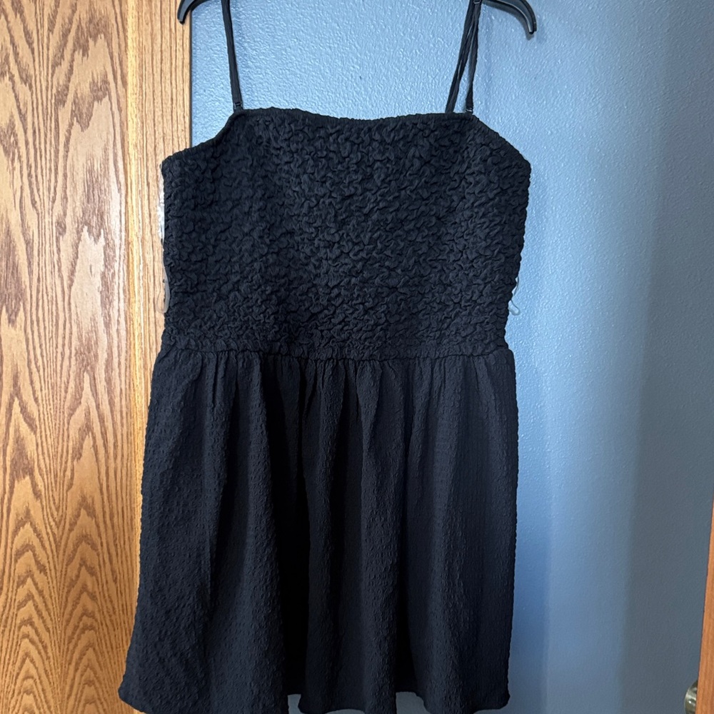 American Eagle Outfitters Charcoal Textured Blouse